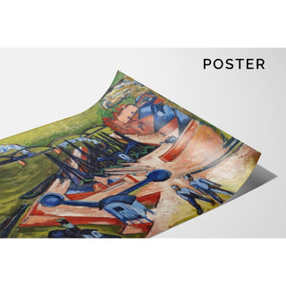 Port occidental de Francfort-sur-le-Main - Ernst Ludwig Kirchner | Reproduction Tableau Décoration murale affiche copie