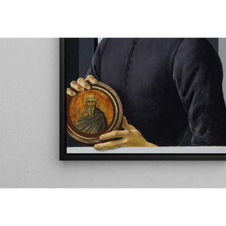Portrait d'un jeune homme tenant un médaillon - Sandro Botticelli | Reproduction Tableau Décoration murale affiche copie