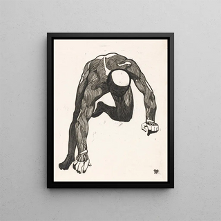 Reijer Stolk - Anatomische studie van de hals arm en beenspieren van een man.webp