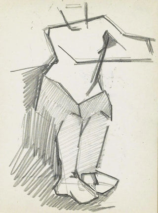 Reijer Stolk - Staande figuur met gebogen knien en opgeheven armen.webp