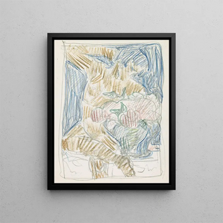 Reijer Stolk - Zittende naakte figuur naast een vaas met bloemen.webp