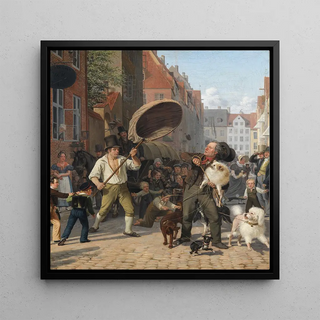 Wilhelm Marstrand - Street Scene in the Dogdays.webp