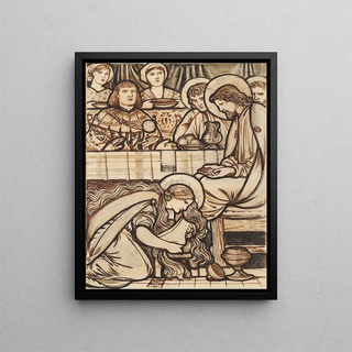 Sir Edward Coley BurneJones - The Magdalen anointing Christs Feet.webp