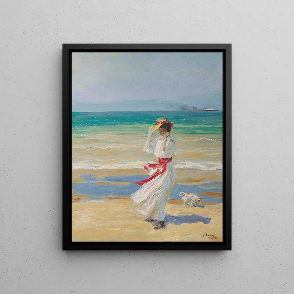 En vindfuld dag - Sir John Lavery — indrammet kunstværk på væggen