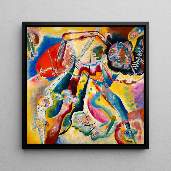 Reproduktion af maleriet med Rødt Plet - Wassily Kandinsky