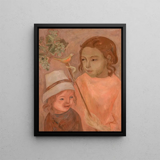 Tadeusz Makowski - Dzieci z ptaszkiem na drku.webp