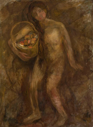 Tadeusz Makowski - Nude girl with a basket of apples.webp