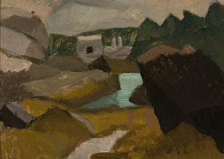 Tadeusz Makowski - Rocky landscape with water.webp