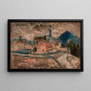 Tadeusz Makowski - View of a small town in the mountains Le Puy.webp