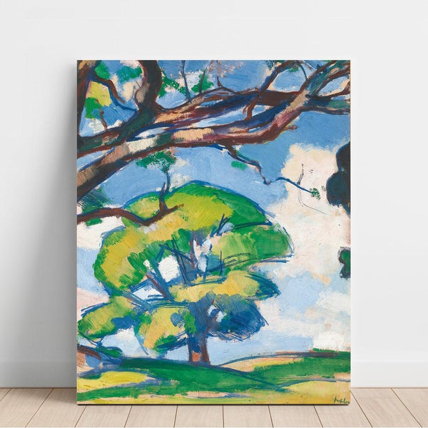 Reproduktion af maleriet Træer, Douglas Hall - Samuel John Peploe