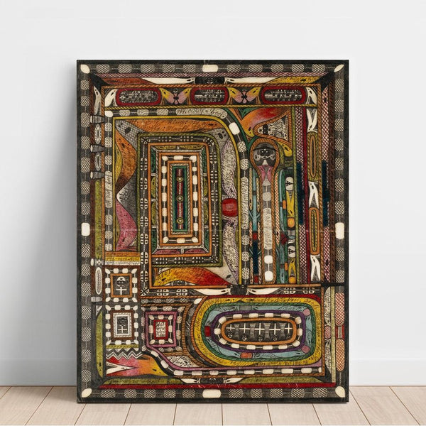 Reproduktion af maleriet af Vallée du Hasli, i Bernese Oberland - Adolf Wölfli