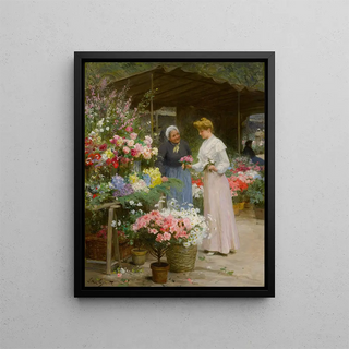 Victor Gabriel Gilbert - Marche aux fleurs de la Madeleine Lembarras du choix.webp