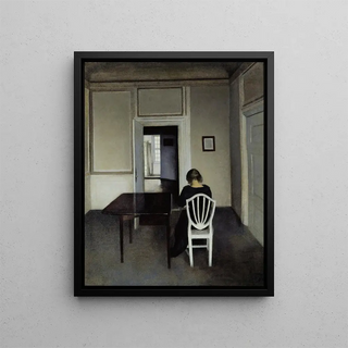 Vilhelm Hammershi - Interior With Ida in A White Chair.webp