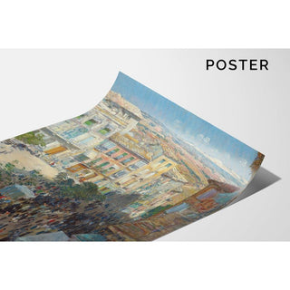 Vue d'une ville du sud de la France - Childe Hassam | Reproduction Tableau Décoration murale affiche copie