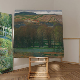 Vue de Heiligenstadt sur le Nußberg - Carl Moll | Reproduction Tableau Décoration murale affiche copie