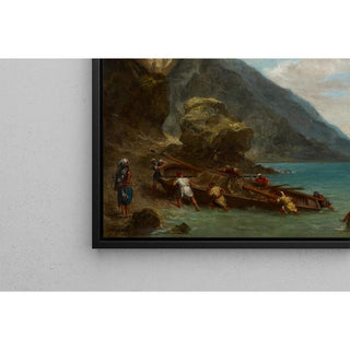 Vue de Tanger depuis le bord de mer - Eugène Delacroix | Reproduction Tableau Décoration murale affiche copie