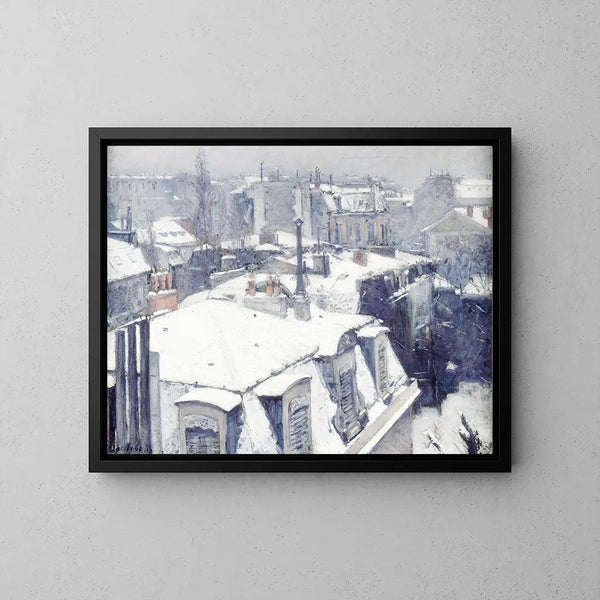 Reproduktion af maleriet Vue de toits (Effet de neige) - Gustave Caillebotte