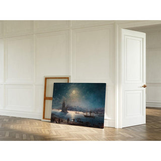 Vue du Bosphore avec Sainte-Sophie et la Tour de la Vierge au clair de lune - Ivan Konstantinovich Aivazovsky | Reproduction Tableau Décoration murale affiche copie