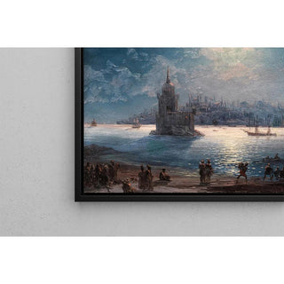 Vue du Bosphore avec Sainte-Sophie et la Tour de la Vierge au clair de lune - Ivan Konstantinovich Aivazovsky | Reproduction Tableau Décoration murale affiche copie