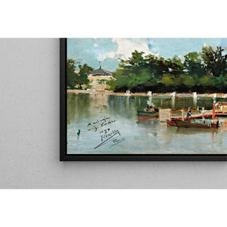 Vue du débarcadère dans les jardins du Retiro, Madrid - Joaquín Sorolla | Reproduction Tableau Décoration murale affiche copie