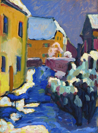 Wassily Kandinsky - Cemetery and rectory in Kochel.webp