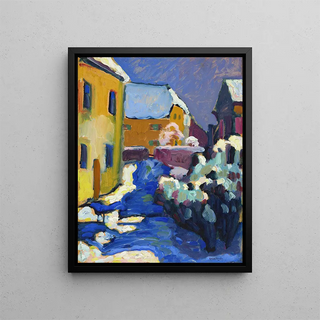 Wassily Kandinsky - Cemetery and rectory in Kochel.webp