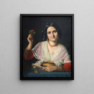 Wilhelm Marstrand - A Roman Woman in Fancy Dress.webp