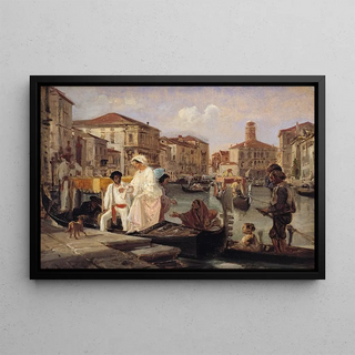 Wilhelm Marstrand - Alighting from a Gondola in Venice.webp