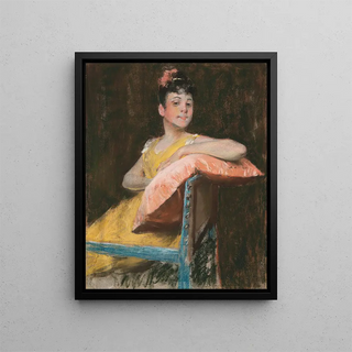 William Merritt Chase - A Girl in Yellow The Yellow Gown.webp