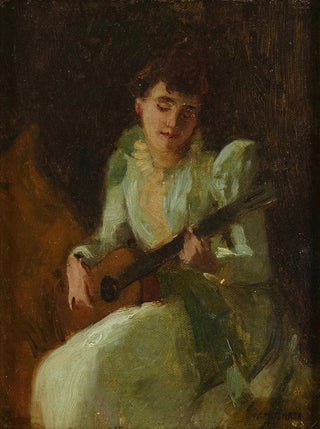 William Merritt Chase - Lady Playing Guitar.webp