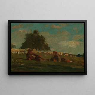 Winslow Homer - Boy and Girl in a Field with Sheep.webp