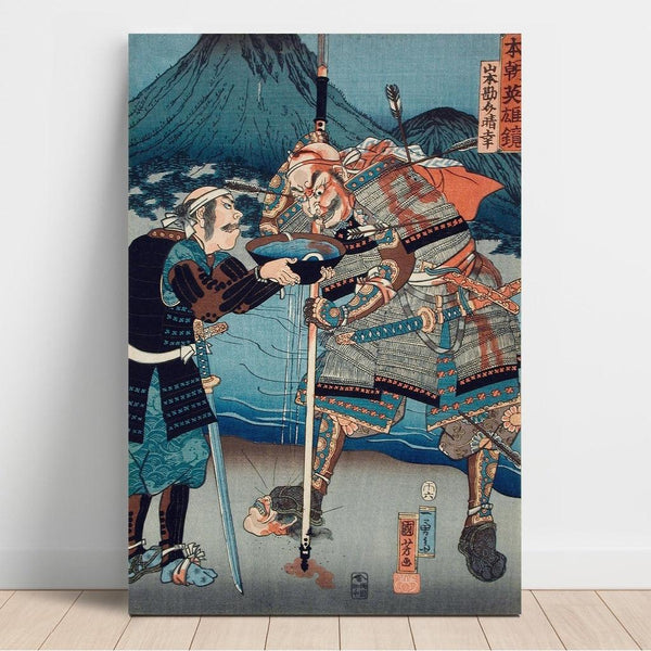 Reproduktion af maleriet Yamamoto Kansuke Haruyuki - Utagawa Kuniyoshi maleri