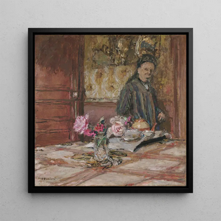 Kunsttryk | Madame Vuillard i hue ved Closerie des Gents - Édouard Vuillard