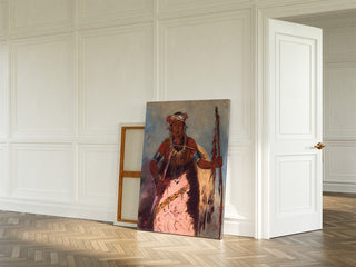 Kunsttryk | Notch-ee-nng-a No Heart Called White Cloud Chef de la tribu - George Catlin