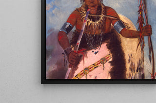 Kunsttryk | Notch-ee-nng-a No Heart Called White Cloud Chef de la tribu - George Catlin