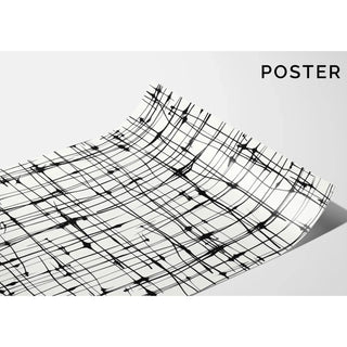 Sort og hvidt dekorativt designbord - Æteriske linjer