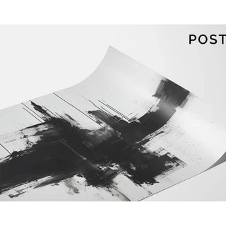 Sort-hvidt designplakat - Abstrakt Impuls