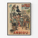 Vintage plakat La Fille - 100. Ambigu - Retro vægdekoration