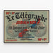 10c-le-numéro-le-telegraph-journal-du-matin-fils-spéciaux-avec-le-monde-entier — indrammet kunstværk på væggen