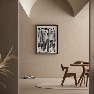 Sort-hvidt designplakat - Multitude Silencieuse