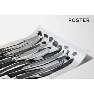 Sort-hvidt designplakat - Multitude Silencieuse