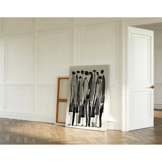 Sort-hvidt designplakat - Multitude Silencieuse