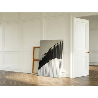 Sort-hvidt designplakat - Procession Silencieuse