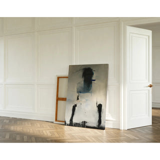 Abstrakt Tableau – Silhuet i Suspension