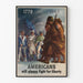Amerikansk patriotisk plakat Krig og Frihed 1778-1943