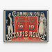Vintage plakat Første Kommunion på den Røde Løber - Børnemode Paris — indrammet kunstværk på væggen