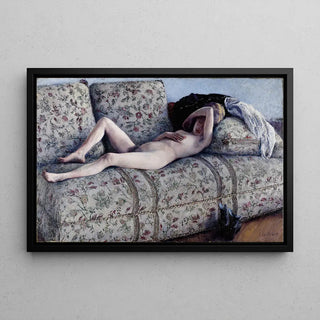 Nu på en sofa - Gustave Caillebotte