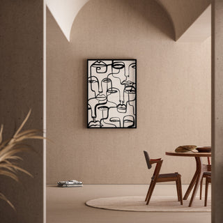 Sort-hvidt designplakat - Sammenflettede Blikke