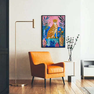Tableau Gepard - Elegance og levende farver