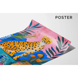 Tableau Gepard - Elegance og levende farver